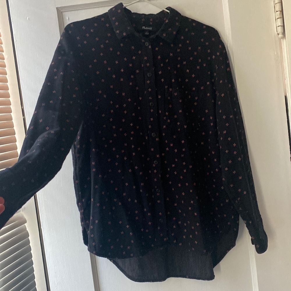 Madewell patterned flannel; size S